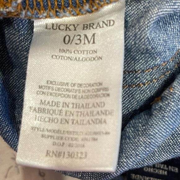 Lucky Brand Overall Outfit size 0-3 - Picture 7 of 7